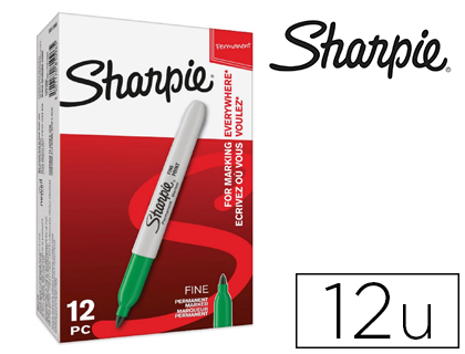 MARQUEUR SHARPIE PERMANENT POINTE OGIVE FINE 0.9MM SCHE RAPIDEMENT COLORIS VERT POMME