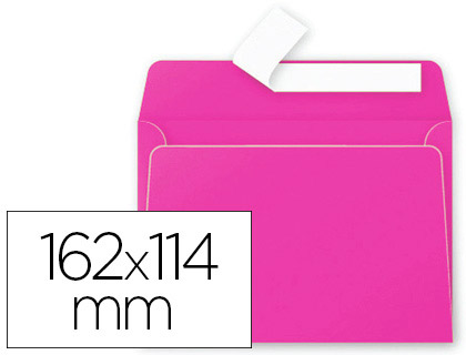 ENVELOPPE CLAIREFONTAINE POLLEN C6 114X162MM 120G COLORIS ROSE FUCHSIA PAQUET 20 UNITÉS