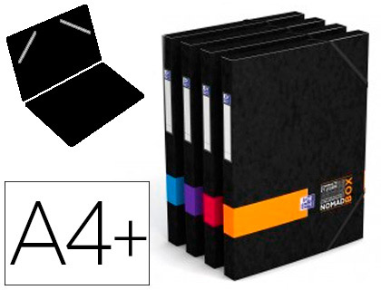 BOTE CLASSEMENT OXFORD NOMAD BOX TUDIANT CARTE LUSTRE 500G 250X330MM DOS 25MM COLORIS ASSORTIS