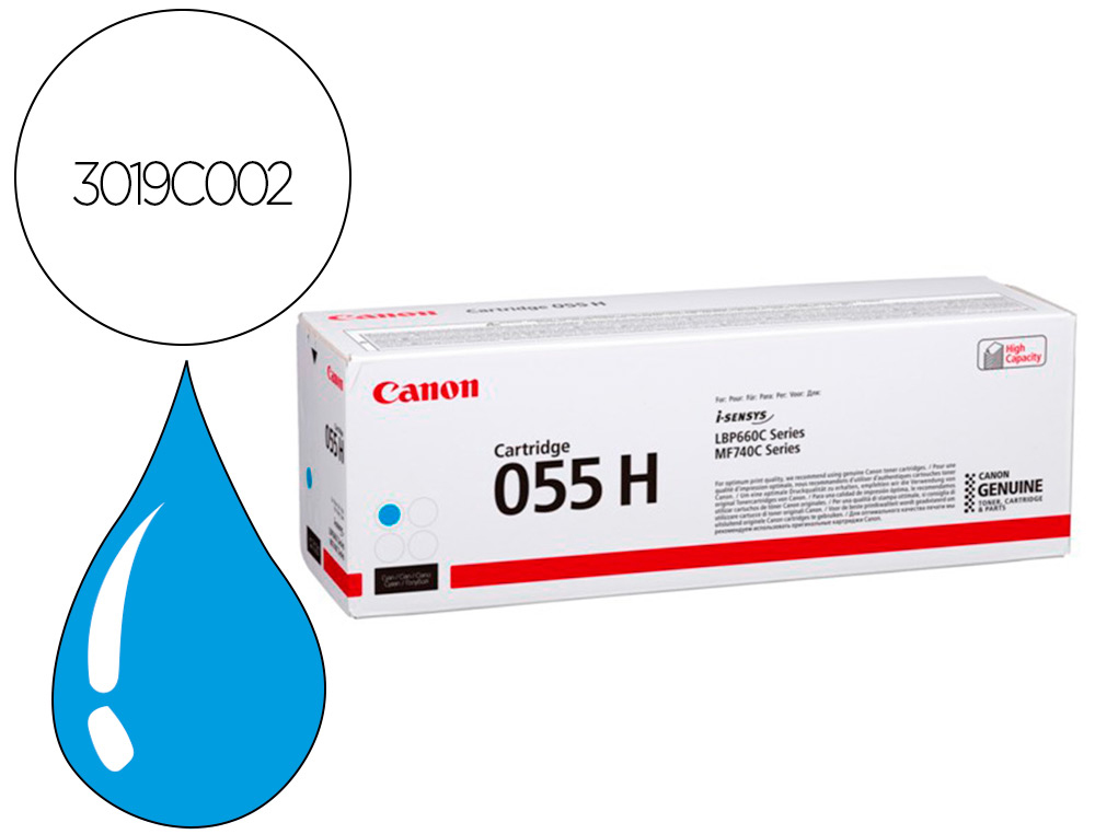 TONER CANON 3019C002 TONER 055 H CYAN