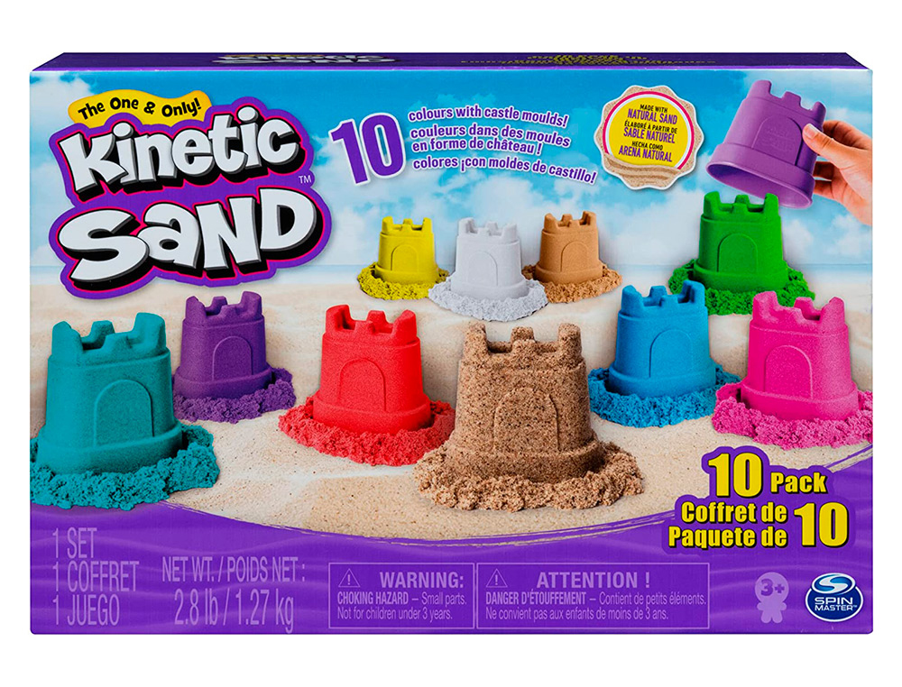 COFFRET KINETIC SAND 10 RECHARGES SOUS FORME DE       CHATEAU COLOR ES 127GR