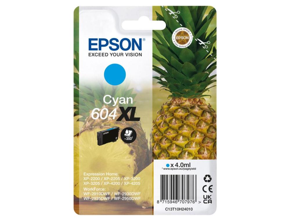 CARTOUCHE EPSON JET D'ENCRE ANANAS 10H24010  XL 8,9 ML    500P COULEUR CYAN