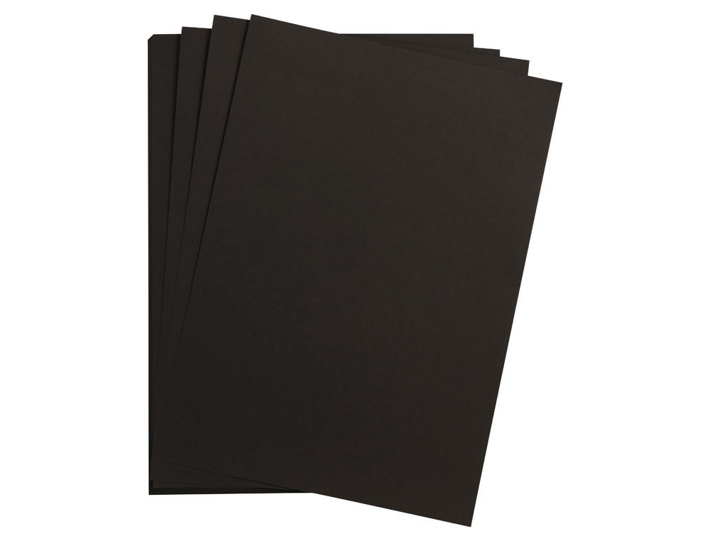 FEUILLE PAPIER CLAIREFONTAINE MAYA 270G 500X700MM COLORIS   NOIR PAQUET 25 UNITES