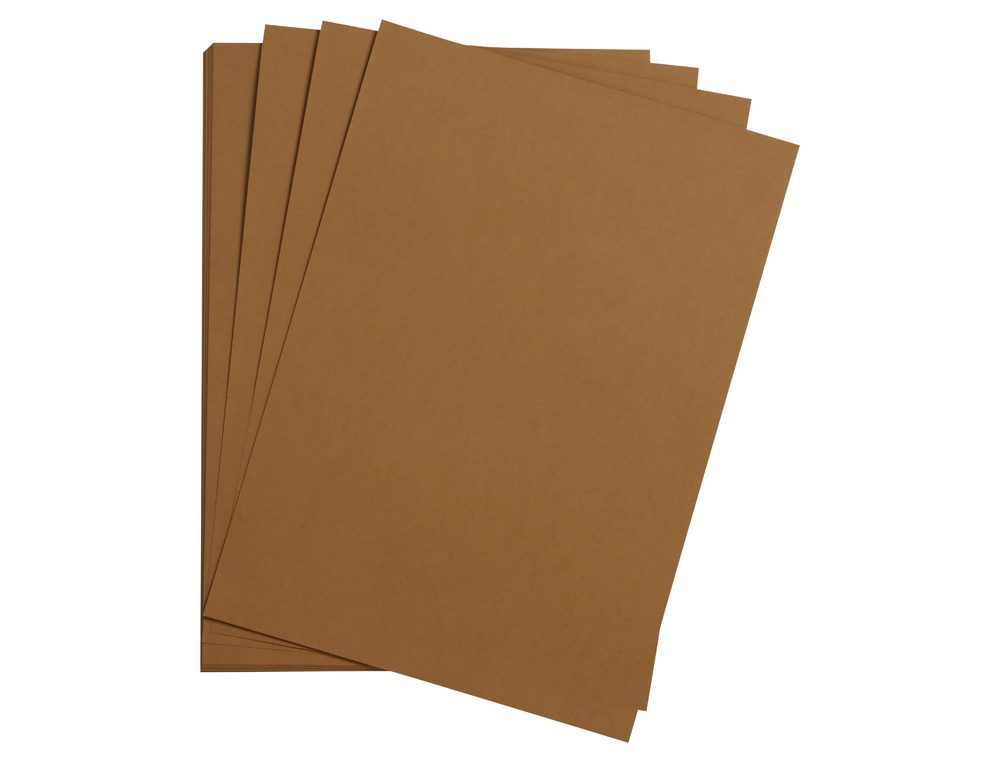 FEUILLE PAPIER CLAIREFONTAINE MAYA 270G 500X700MM COLORIS   BRUN PAQUET 25 UNITES