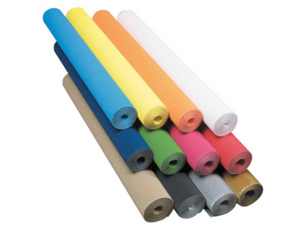 CARTON ONDULE CLAIREFONTAINE FINE CANNELURE 50X70CM 300G   COLORIS BLANC 1 FEUILLE