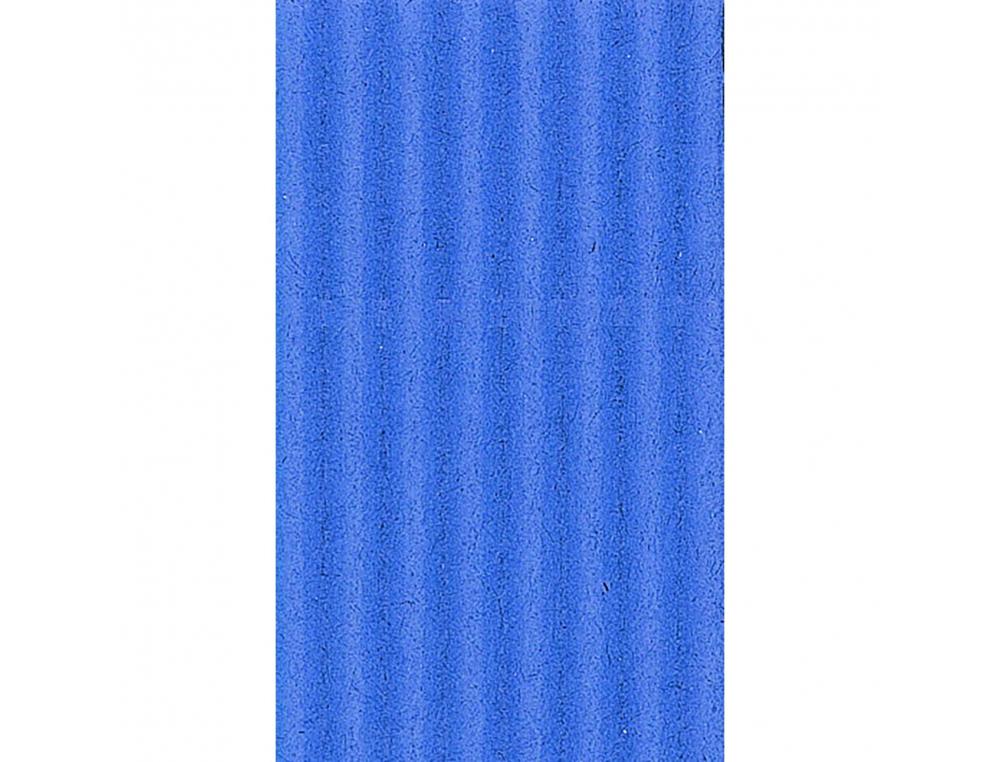 CARTON ONDULE CLAIREFONTAINE GROSSE CANNELURE 175G COLORIS BLEU ROULEAU 0,70X2M