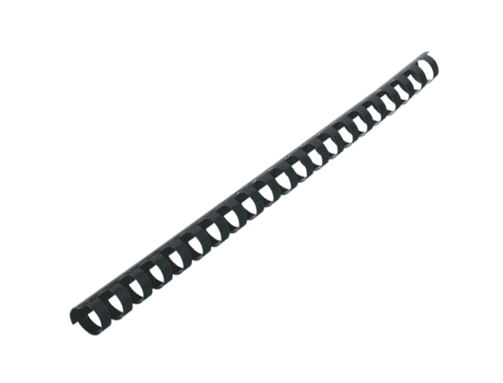 PEIGNES PLASTIQUE GBC POUR FORMAT A4 Ï16MM 145 FEUILLES  COLORIS NOIR BOITE DE 100     UNITES