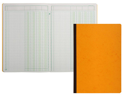 MANIFOLD COMPTABLE EXACOMPTA PIQU TTE PARESSEUSE 297X210MM VERTICAL 34 LIGNES 80 PAGES 4 COLONNES/PAGE