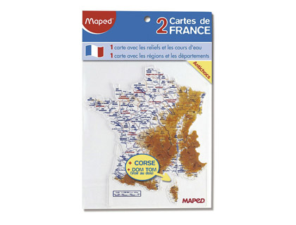 CARTE GÉOGRAPHIQUE MAPED ÉCOLIER HAUTEUR 18CM