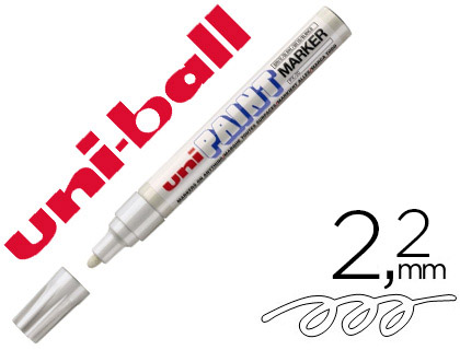 MARQUEUR UNIBALL PAINT MARKER PERMANENT POINTE CONIQUE LARGE ENCRE BASE HUILE TOUS SUPPORTS RÉSISTE 800 DEGRÉS BLANC