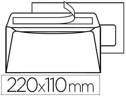 ENVELOPPE GPV GREEN DL 110X220MM 75G ADHÉSIVE FENÊTRE 45X100MM COLORIS BLANC BOÎTE 500 UNITÉS