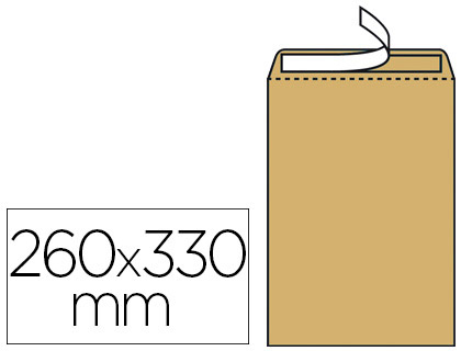 POCHETTE KRAFT GPV ADHÉSIVE ÉCONOMIQUE 24 260X330MM 90G PAQUET 10 UNITÉS