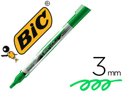 MARQUEUR BIC VELLEDA POCKET EFFAÇABLE POINTE OGIVE TRACÉ 3MM ENCRE LIQUIDE BASE ALCOOL FORMAT POCHE VERT