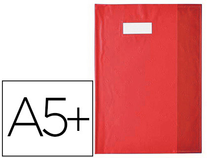 PROTGE-CAHIER ELBA STYL'SMS PVC OPAQUE 12/100E SANS PHTALATES PORTE-TIQUETTE ET TIQUETTE 170X220MM ROUGE