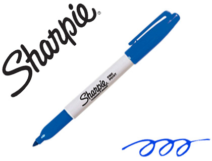 MARQUEUR SHARPIE PERMANENT POINTE OGIVE FINE 0.9MM SCHE RAPIDEMENT COLORIS BLEU