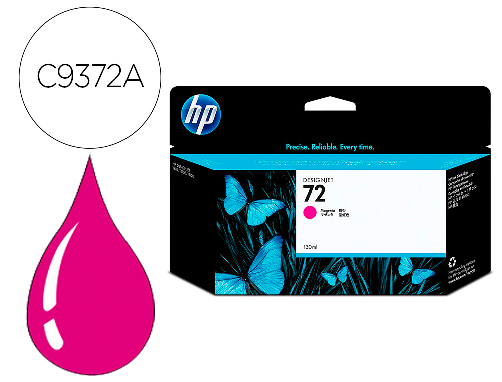 CARTOUCHE HP 72 JET D'ENCRE DESIGNJET SD PRO C9372A COULEUR MAGENTA 130ML