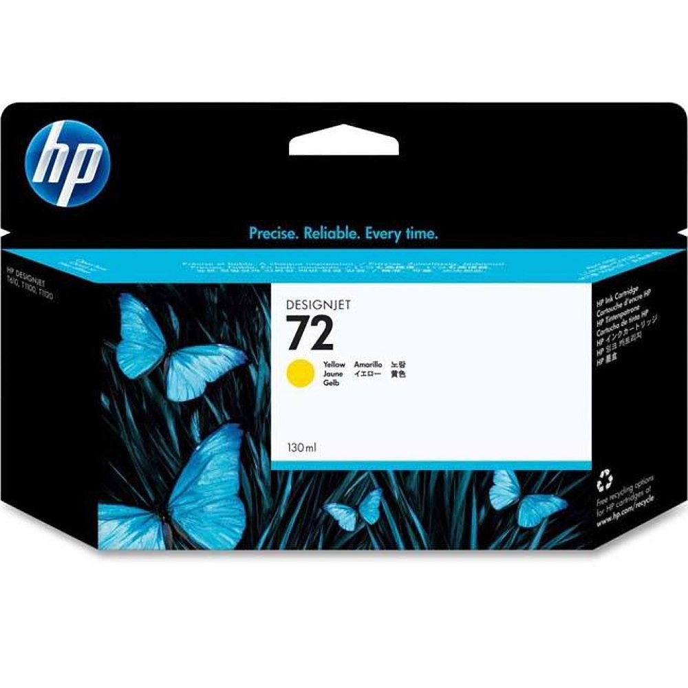 CARTOUCHE HP 72 JET D'ENCRE C9373A DESIGNJET SD PRO MFP COULEUR JAUNE 130 ML