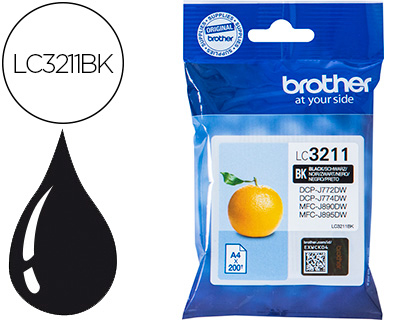 CARTOUCHE BROTHER JET D'ENCRE LC3211BK COULEUR NOIR 200P