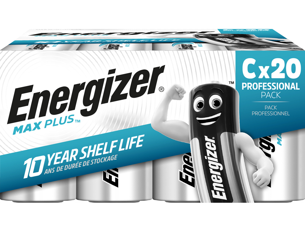 PILES ENERGIZER MAX PLUS C PACK DE 20 UNITES