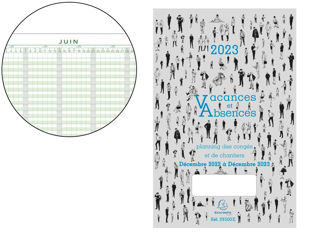 PLANNING CONGS DU PERSONNEL EXACOMPTA POUR SOCITS MINIMUM 5 PERSONNES 13 MOIS DCEMBRE/DCEMBRE