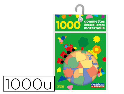 GOMMETTE AUTOCOLLANTE ÉDITIONS LITO MATERNELLE SACHET 1000 UNITÉS
