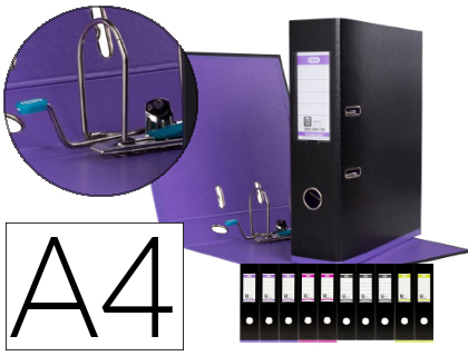 CLASSEUR LEVIER OXFORD MY COLOUR POLYPROPYLNE A4 28,5X31,5 CM DOS 8CM TIQUETTES COLORIS ASSORTIS