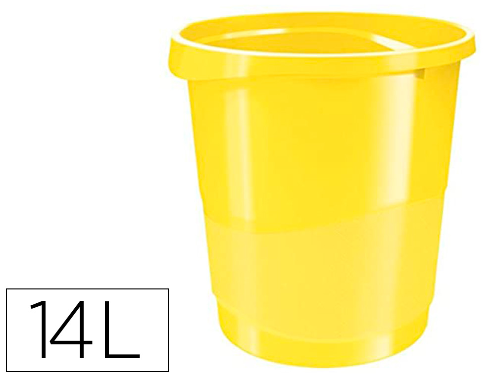 CORBEILLE PAPIER ESSELTE EUROPOST VIVIDA POLYPROPYLÈNE POIGNÉES INTÉGRÉES CAPACITÉ 14L 258X322X285MM COLORIS JAUNE