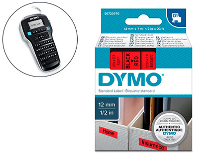 RUBAN TITREUSE DYMO STANDARD D1 24MMX7M SPECIFIQUE LABEL   MANAGER ET LABEL WRITER DUO   COLORIS IMPRESSION NOIR SUR