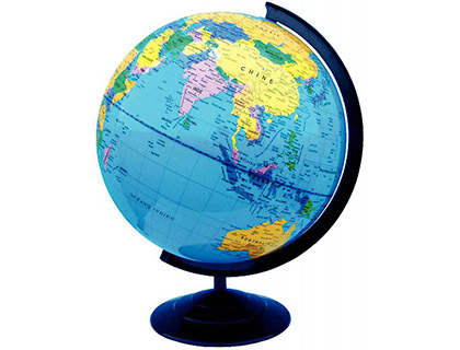 GLOBE TERRESTRE WONDAY PLASTIQUE NON LUMINEUX DIAMÈTRE 32CM