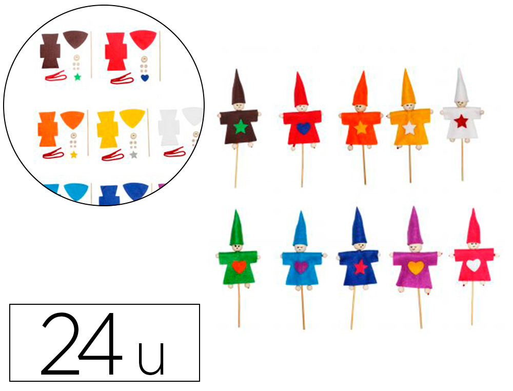 KIT FEUTRINE SODERTEX LUTIN SWEETY A FABRIQUER 2MM 24     SACHETS INDIVIDUELS 10        COLORIS ASSORTIS