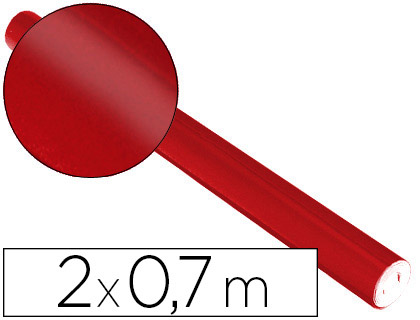 PAPIER MÉTALLISÉ CLAIREFONTAINE 80G/M2 COLORIS ROUGE ROULEAU 0.7X2M