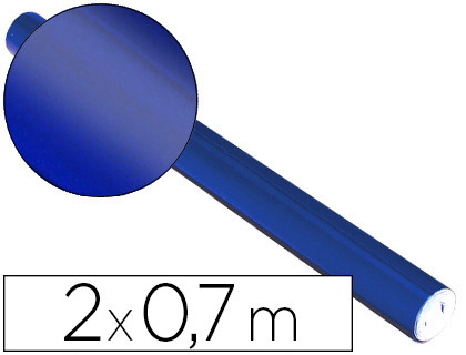 PAPIER MÉTALLISÉ CLAIREFONTAINE 80G/M2 COLORIS BLEU ROULEAU 0.7X2M
