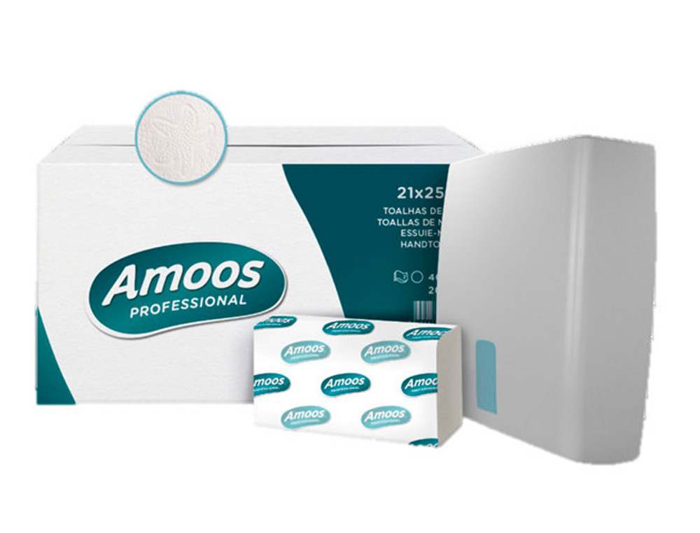 ESSUIE-MAIN AMOOS V-FOLD 2 PLIS 210X252 - 20 PAQUETS DE  160 FEUILLES