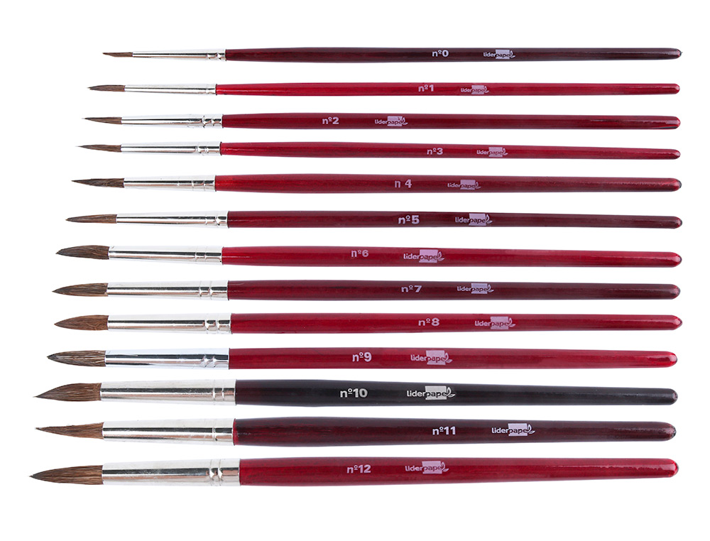 PINCEAU LIDERPAPEL BOIS VIROLE CHROME AQUARELLE N11