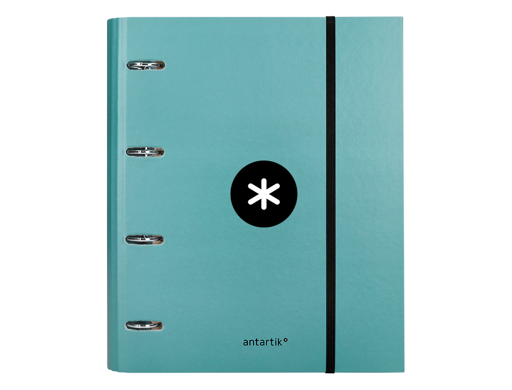 CLASSEUR ANTARTIK 4 ANNEAUX RONDS 40MM A4 CARTON REMBORDÉ FEUILLETS MOBILES Q5X5 COLORIS MENTHE