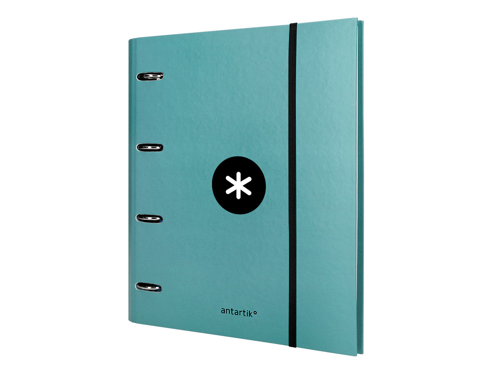 CLASSEUR ANTARTIK 4 ANNEAUX RONDS 40MM A4 CARTON REMBORDÉ FEUILLETS MOBILES Q5X5 COLORIS MENTHE