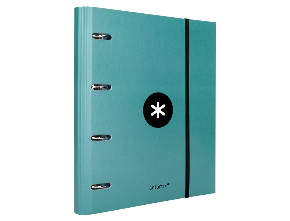 CLASSEUR ANTARTIK 4 ANNEAUX RONDS 40MM A4 CARTON REMBORDÉ FEUILLETS MOBILES Q5X5 COLORIS MENTHE