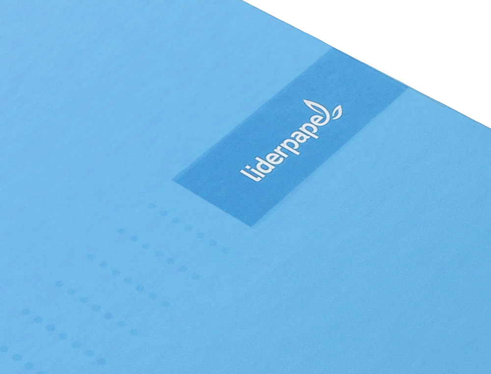 CAHIER SPIRALE LIDERPAPEL CRAFTY COUVERTURE CONTRECOLLÉE A5 240P 90G/M2 5X5MM MICROPERFORÉ 6 TROUS COLORIS BLEU CIEL
