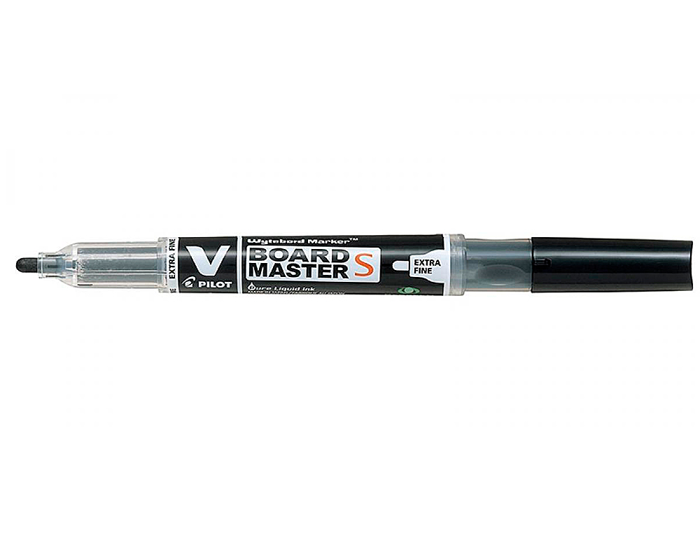 MARQUEUR PILOT V BOARD MASTER RECHARGEABLE POINTE CONIQUE EXTRA FINE 1.3MM ENCRE LIQUIDE BASE ALCOOL COULEUR VIVE NOIR