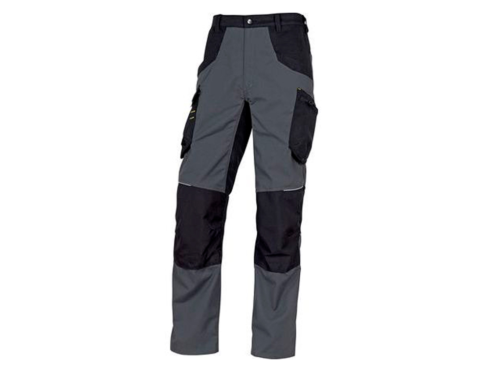 PANTALON TRAVAIL DELTAPLUS MACH SPIRIT COTON/POLYESTER 270G/M2 8 POCHES COLORIS GRIS/NOIR TAILLE XXL