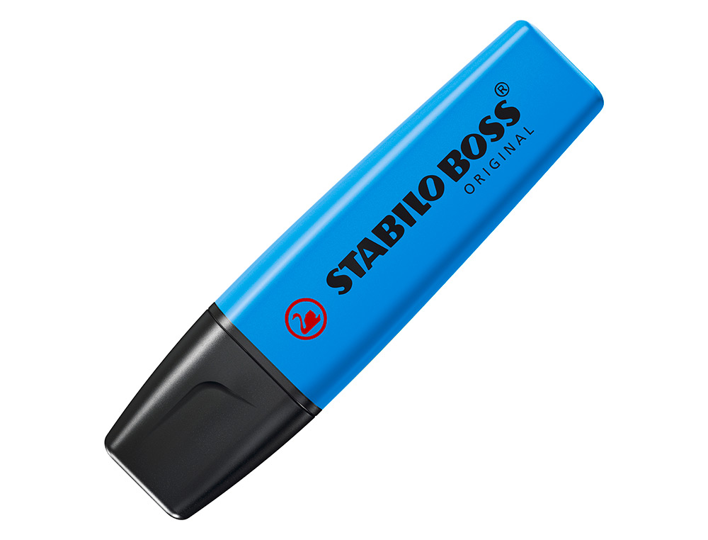 SURLIGNEUR STABILO BOSS TRAC 2/5MM POINTE BISEAUTE ENCRE UNIVERSELLE BASE EAU RSISTANTE LUMIRE COLORIS BLEU
