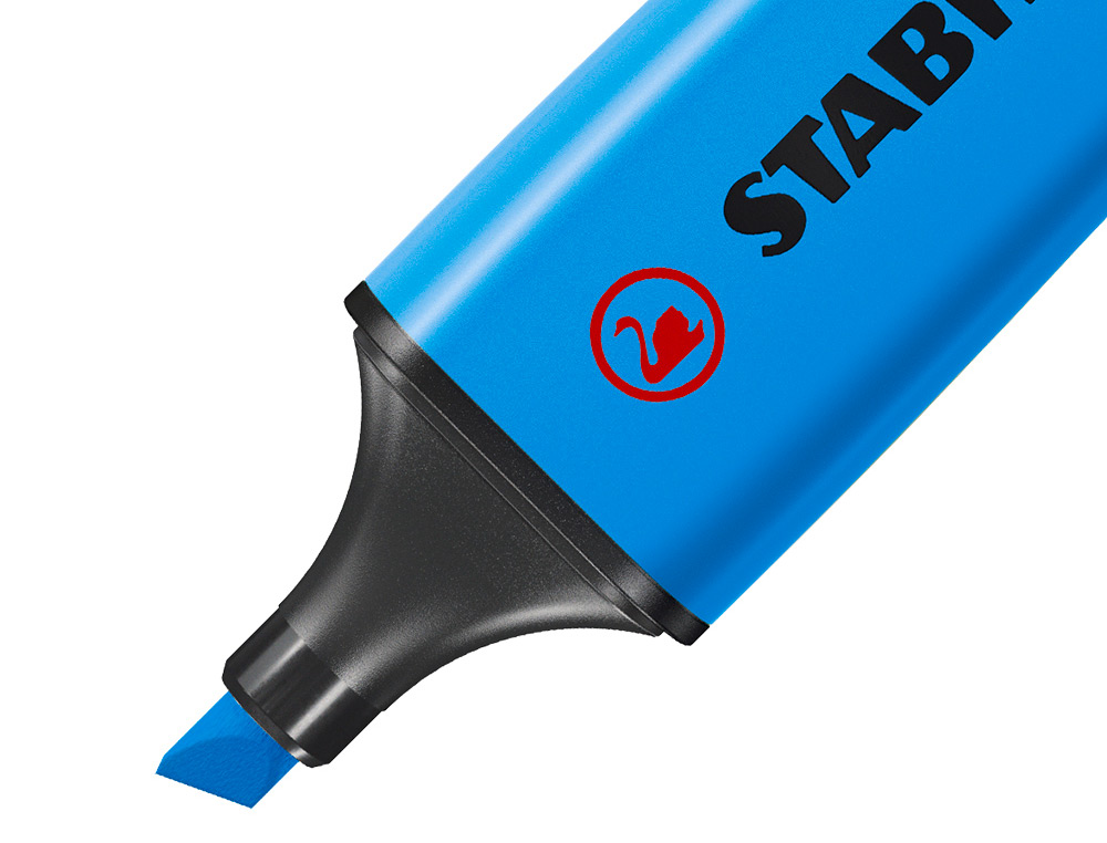 SURLIGNEUR STABILO BOSS TRAC 2/5MM POINTE BISEAUTE ENCRE UNIVERSELLE BASE EAU RSISTANTE LUMIRE COLORIS BLEU