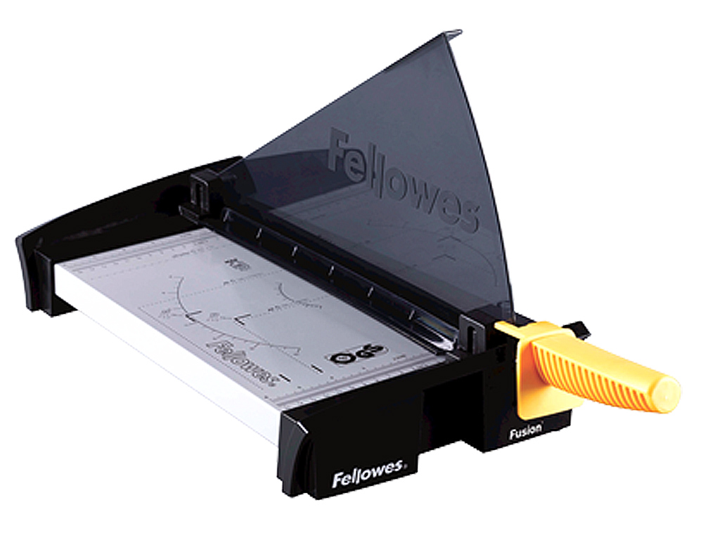 CISAILLE FELLOWES FUSION A4 CAPACIT COUPE 10F PRESSE MANUELLE PROTECTION SAFECUT COUPE RABATTABLE 550X210X65OMM