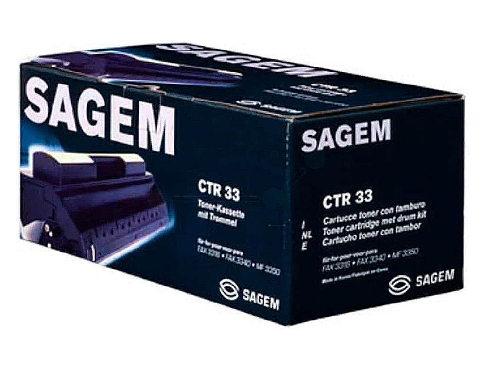MONOBLOC SAGEM TONER TAMBOUR CTR33 COULEUR NOIR 5000P