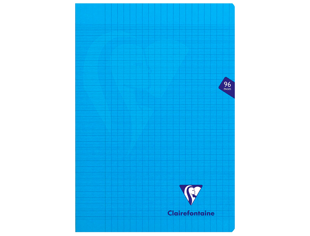 CAHIER PIQU CLAIREFONTAINE MIMESYS COUVERTURE POLYPROPYLNE A4 21X29,7CM 96 PAGES 90G RGLURE SYS COLORIS BLEU