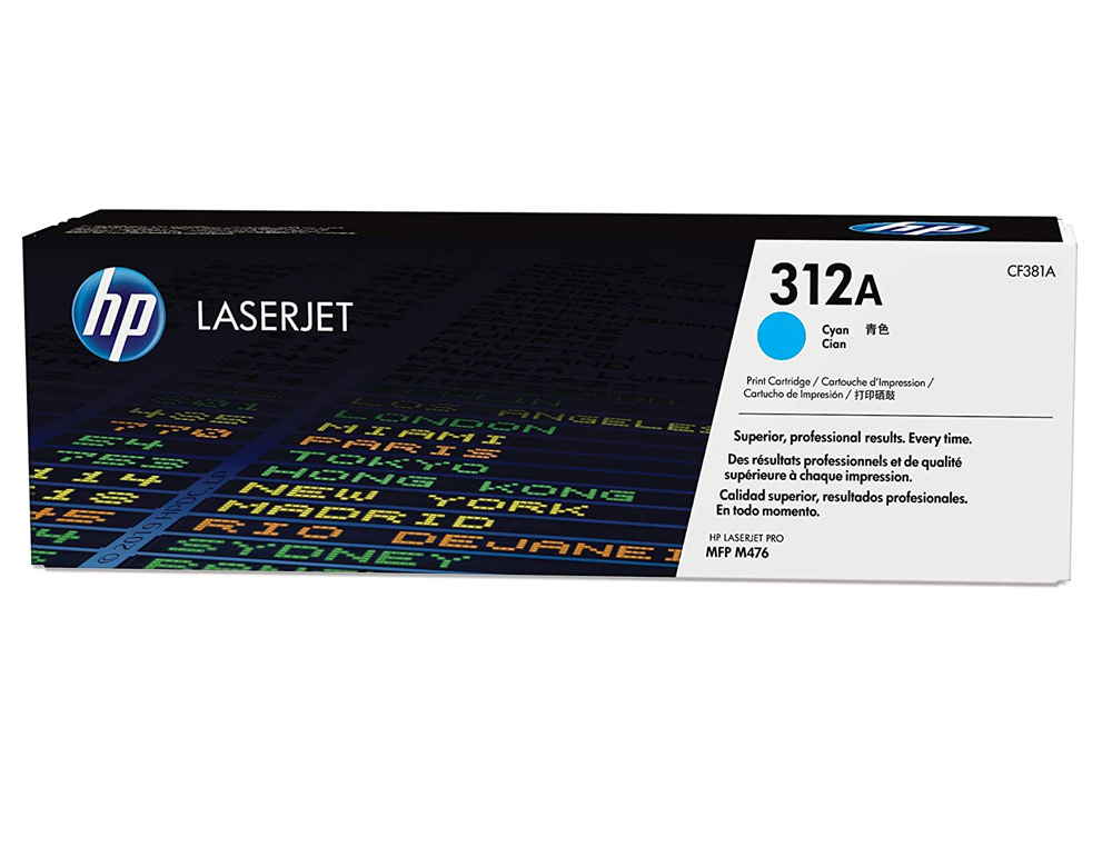 TONER LASER HP 312A CF381A POUR LASERJET PRO MFP M476 COULEUR CYAN 2700P