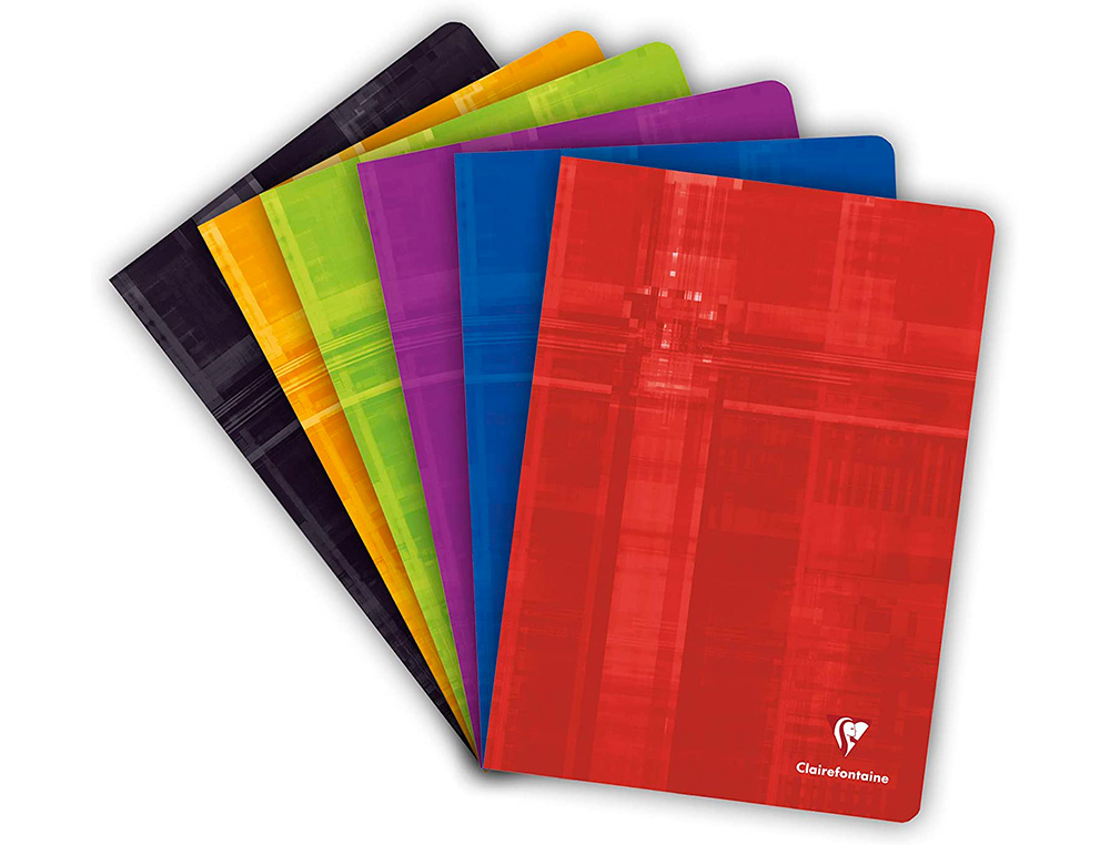 CAHIER PIQUE CLAIREFONTAINE COUVERTURE CARTE PELLICULEE   24X32CM 96 PAGES 90G SEYES    LOT 4 UNITES