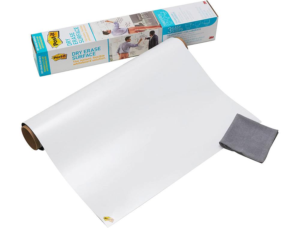 TABLEAU BLANC POST-IT ADHESIF EFFACABLE EN ROULEAU 1,219X1,829M