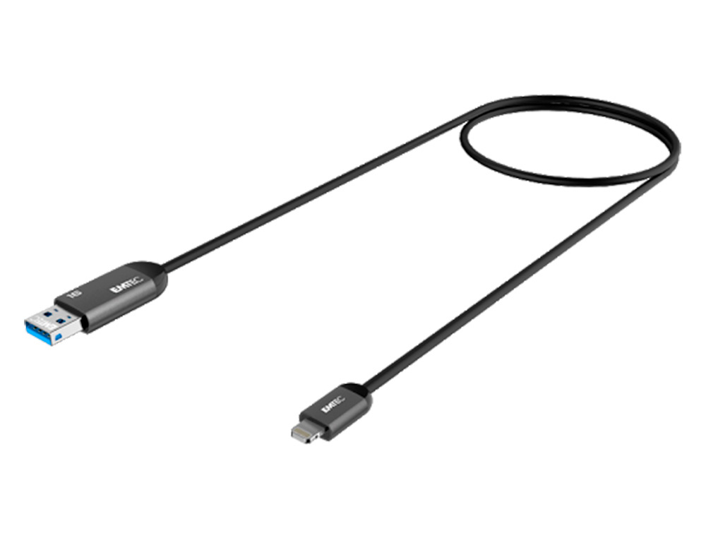 CLE USB DUAL EMTEC 3.1 GEN1 T750A LIGHTNING CORPS METAL   LOGO GRAVURE LASER CAPACITE   32GB COMPATIBLE EMTEC CONNECT