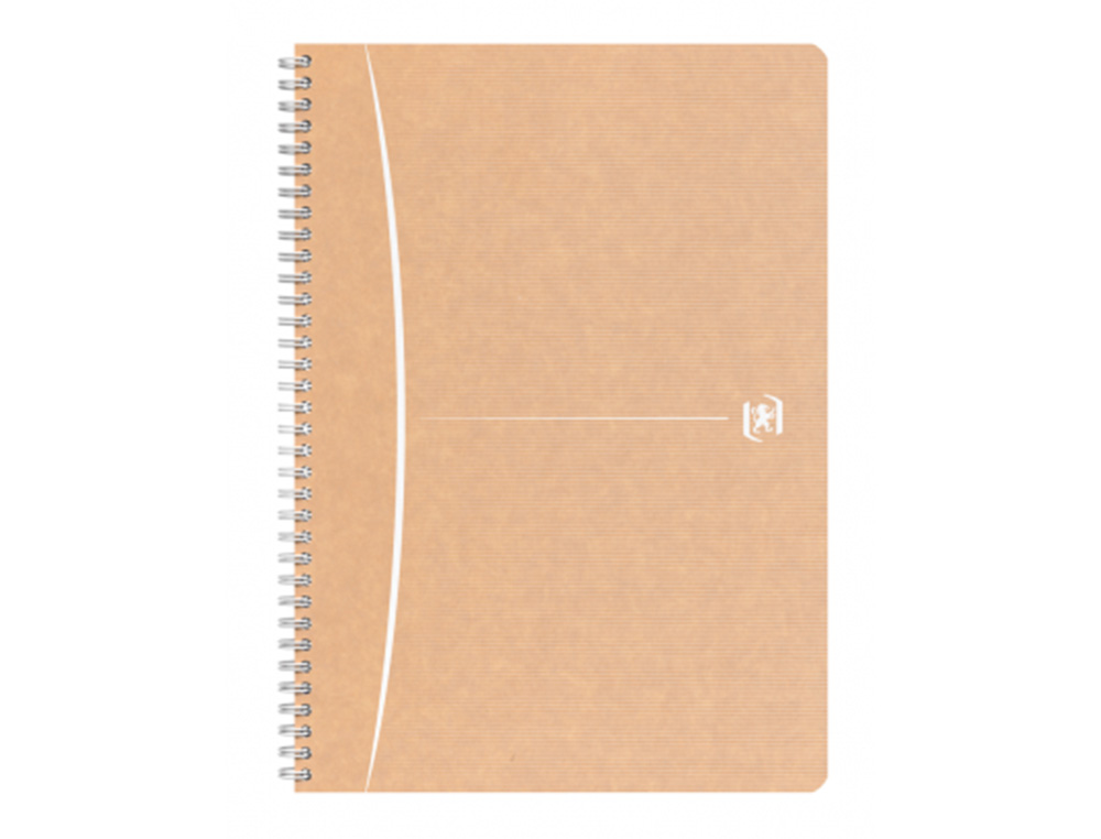 CAHIER OXFORD TOUAREG RECYCLE COUVERTURE CARTE SOUPLE RELIURE INTEGRALE A5 148X210MM 180P 90G 5X5MM SABLE